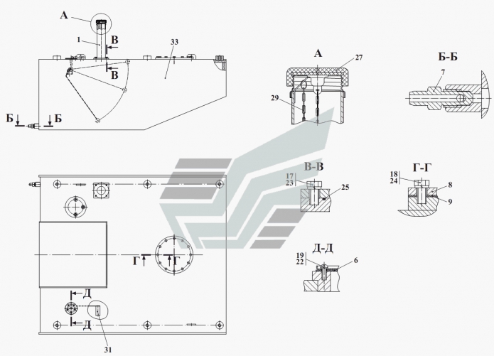 Бак топливный 371a(1)