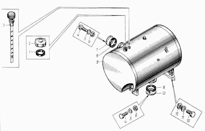 Бак топливный 9531 (ДЭ-226)