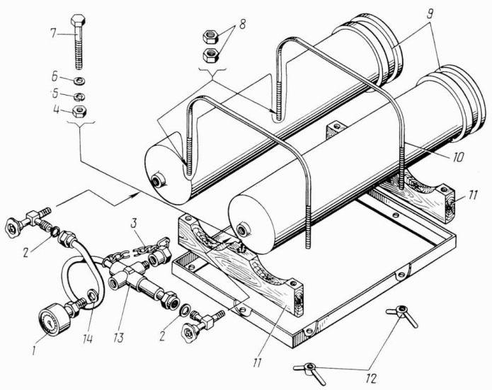 Баллоны сжатого воздуха 9531 (ДЭ-226)