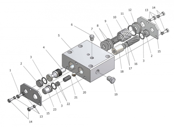 Блок клапанов 342В, В4, В4-01, С4, С4-01, Р(1)