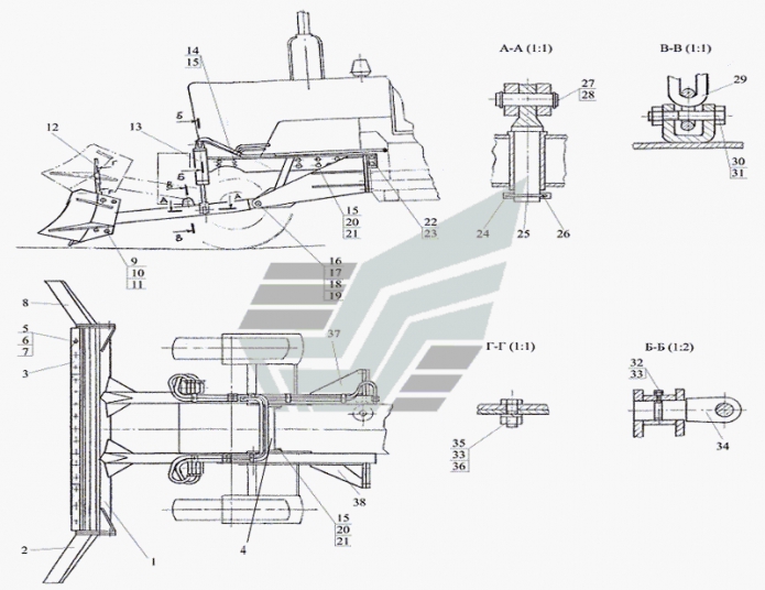 Бульдозерное оборудование 702, 702А, 702А-01, 702B