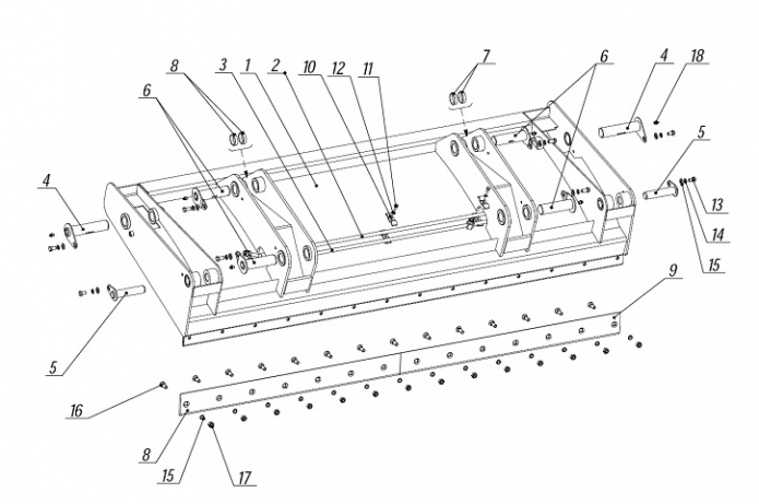 Бульдозерный отвал 702ЕА(1)