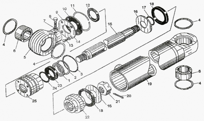 Цилиндр поворота руля 327(1)