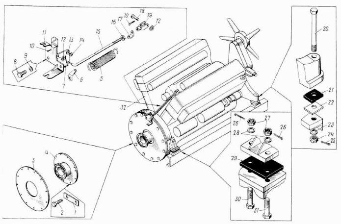 Двигатель (дизель) 9531 (ДЭ-226)