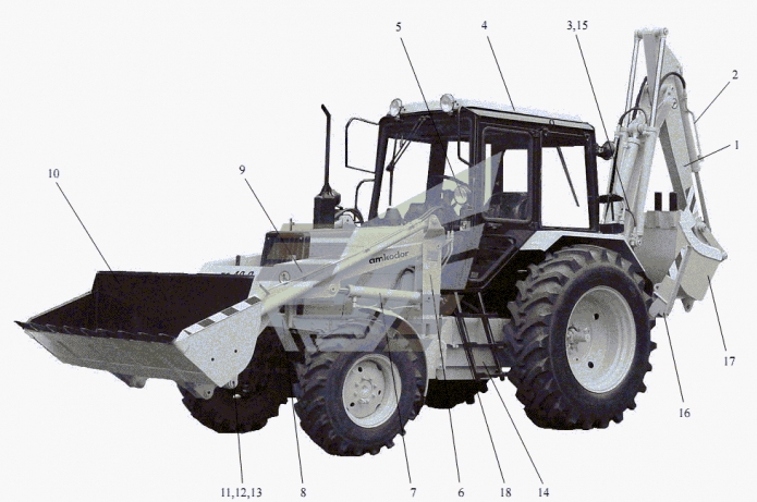 Экскаватор-погрузчик 702, 702А, 702А-01, 702B (1)