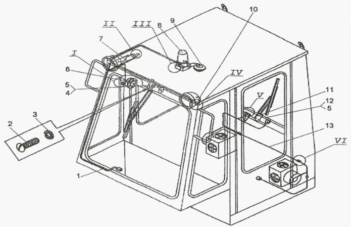 Электросхема кабины 327(1)
