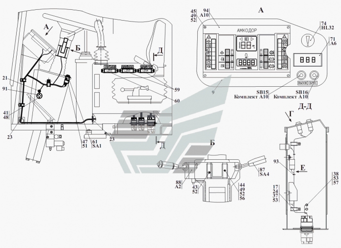 Электросистема подкабинника 371a(1)