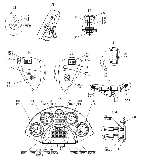 Электросистема подкабинника 527(6)