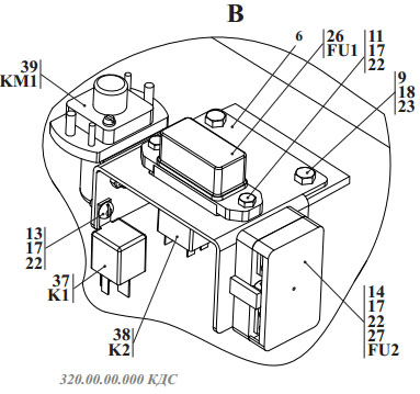 Электросистема силовой установки-В