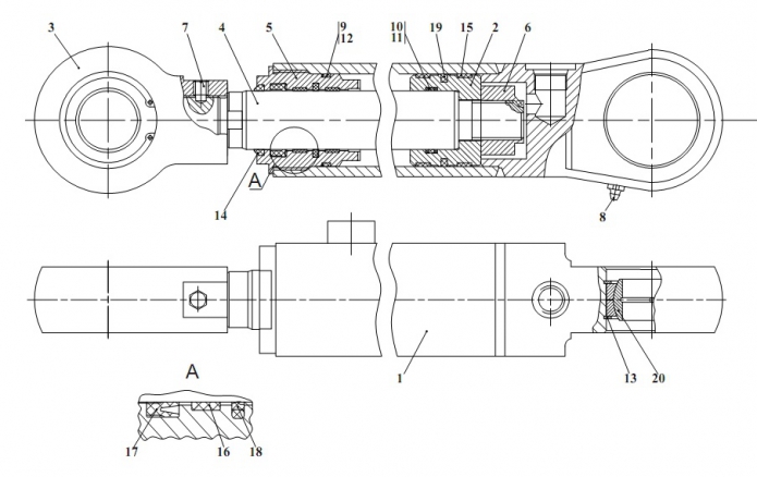 Гидроцилиндр 2551(2)