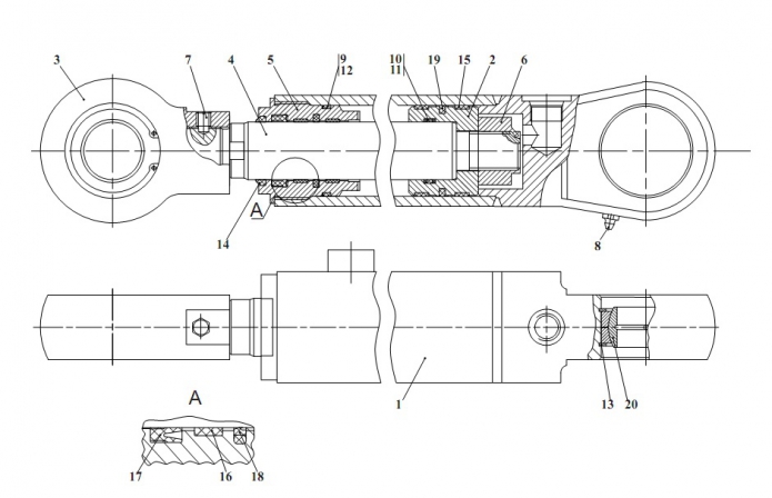 Гидроцилиндр 2661-01(2)