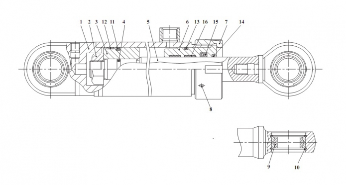 Гидроцилиндр 332В, В4,С4-02(1)
