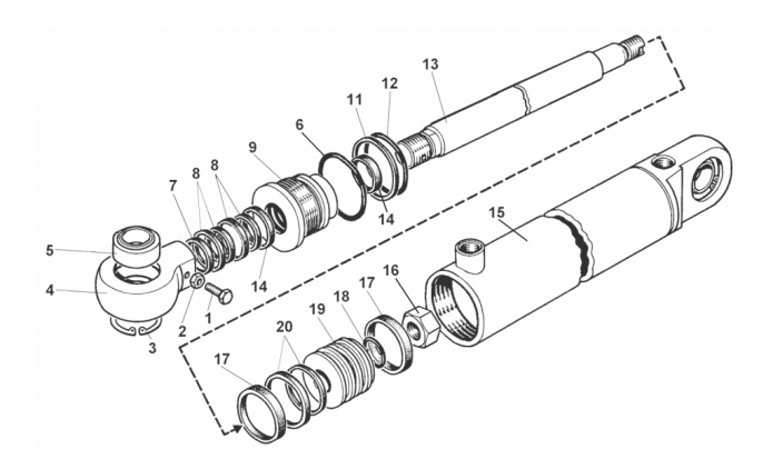 Гидроцилиндр 332В, В4,С4-02(2)