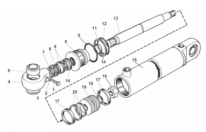 Гидроцилиндр 342В, В4, В4-01, С4, С4-01, Р(2)