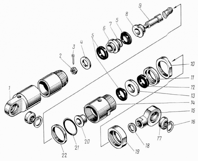 Гидроцилиндр 9531 (ДЭ-226) (1)