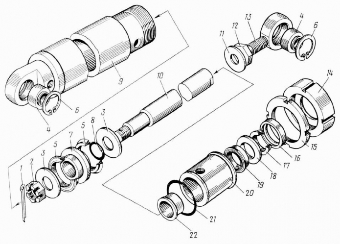 Гидроцилиндр 9531 (ДЭ-226) (2)