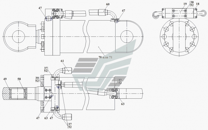 Гидроцилиндр ковша 371a(1)