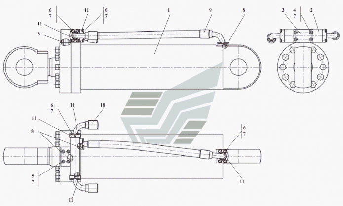 Гидроцилиндр ковша (вариант I) 361(1)