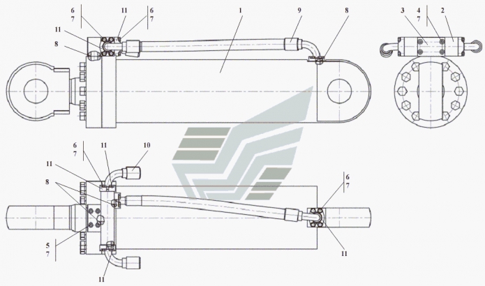 Гидроцилиндр ковша (вариант II) 361(1)