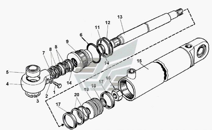 Гидроцилиндр подъема стрелы 208b(1)