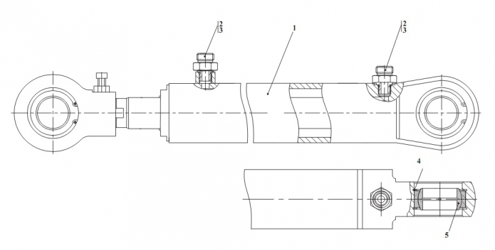 Гидроцилиндр поворота руля 332В, В4,С4-02(1)