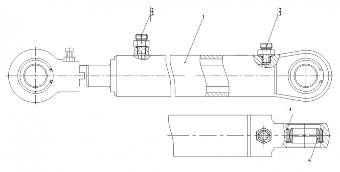 Гидроцилиндр поворота руля 342В, В4, В4-01, С4, С4-01, Р(1)