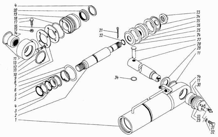 Гидроцилиндр стрелы 342B(1)