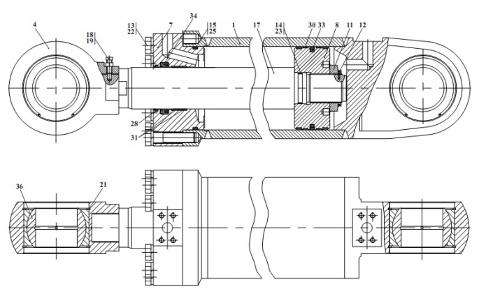Гидроцилиндр стрелы 371(1)