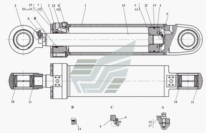 Гидроцилиндр (вариант I) 361(1)