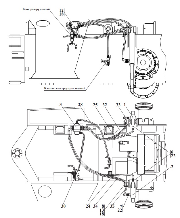 Гидросистема блокировки моста 2551(1)