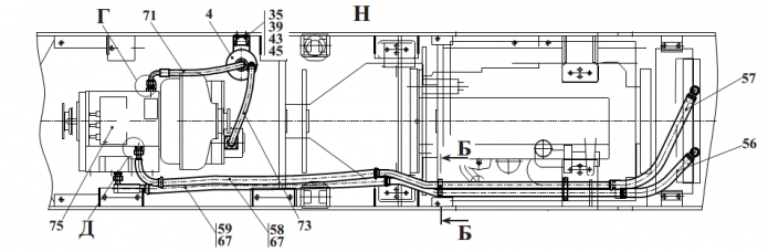 Гидросистема гидромеханической передачи 2243В(1)