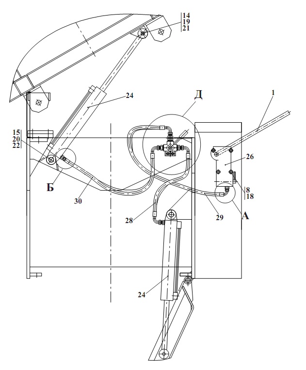 Гидросистема подъёма кабины 2551(1)