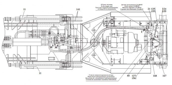Гидросистема погрузочного оборудования 332В, В4,С4-02(2)