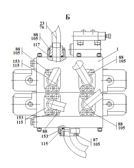 Гидросистема погрузочного оборудования 332В, В4,С4-02(4)