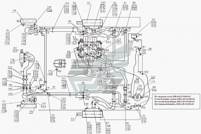 Гидросистема рабочего оборудования 208b(1)