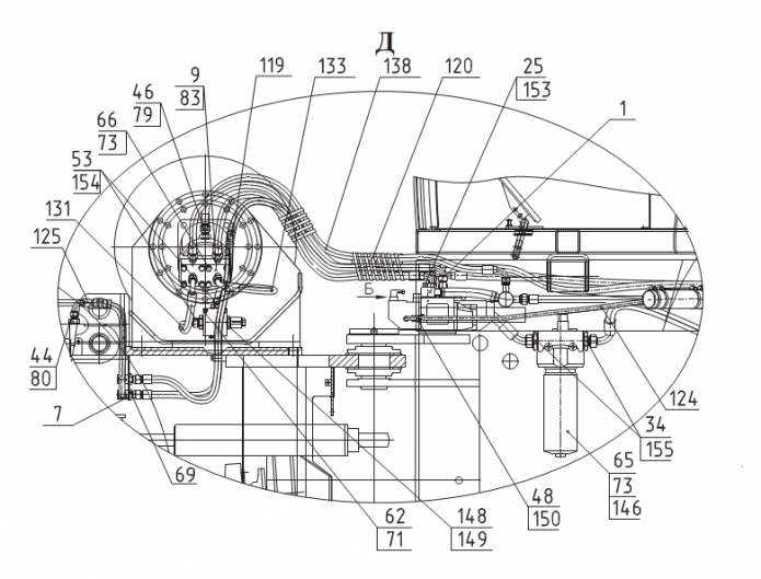 Гидросистема рабочего оборудования 2243В(3)