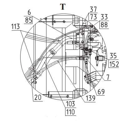 Гидросистема рабочего оборудования 2243В(5)