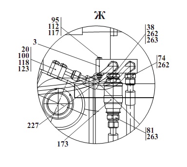 Гидросистема рабочего оборудования 2551(3)
