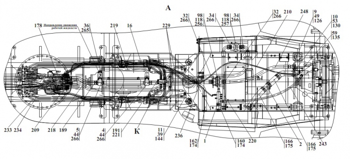 Гидросистема рабочего оборудования 2551(4)