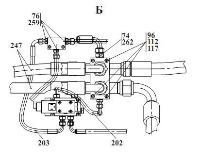 Гидросистема рабочего оборудования 2551(7)