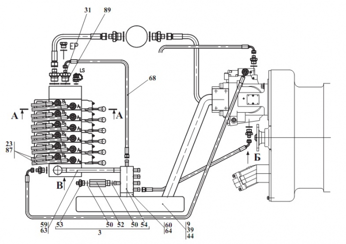 Гидросистема рабочего оборудования 2661-01(1)
