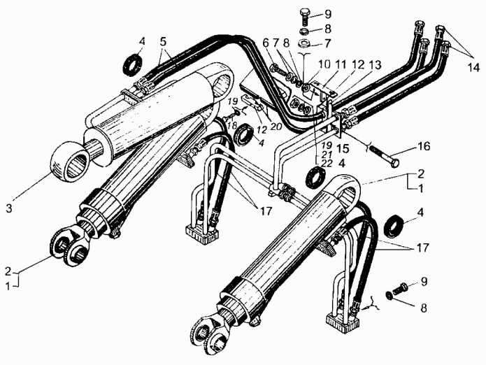 Гидросистема рабочего оборудования 333(1)