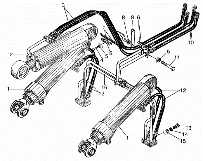Гидросистема рабочего оборудования 342(1)