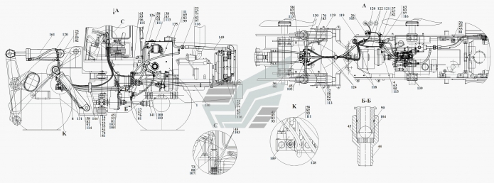 Гидросистема рабочего оборудования 371a(1)