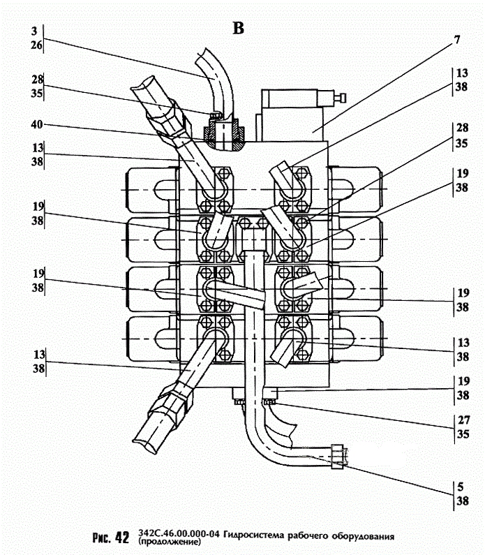 Гидросистема рабочего оборудования342с(2)