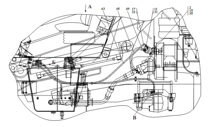 Гидросистема рулевого управления 527(1)