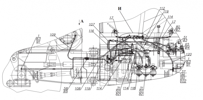Гидросистема тормазов