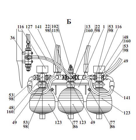 Гидросистема тормозов 2551(4)
