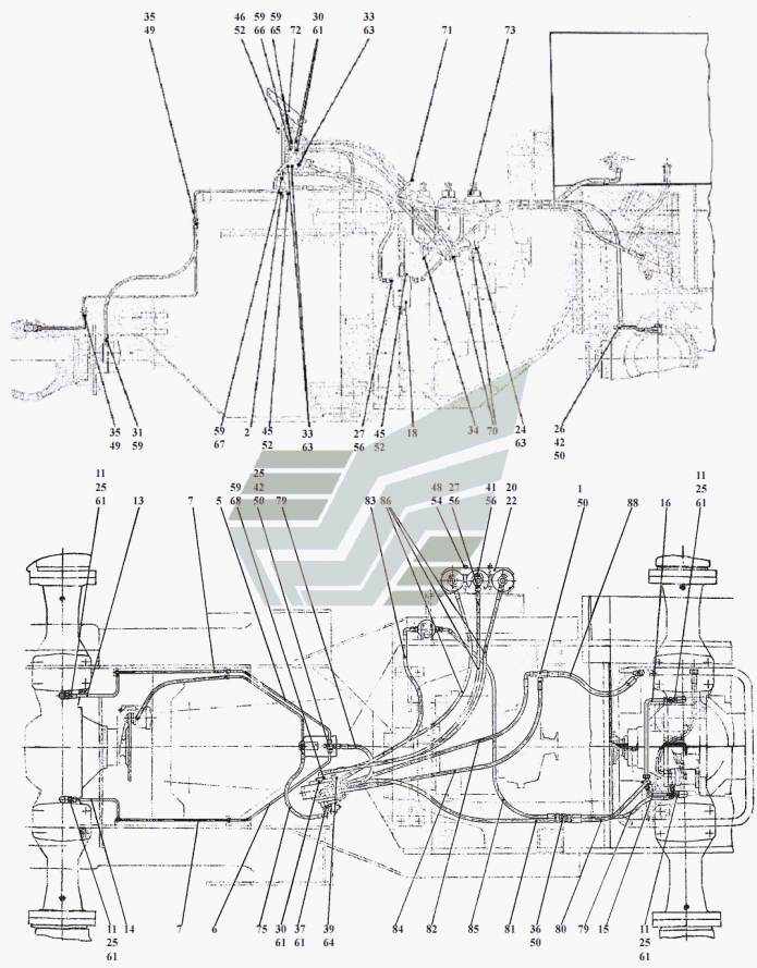 Гидросистема тормозов 361(1)