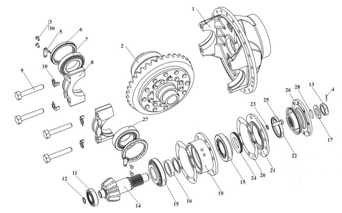 Главная передача 342В, В4, В4-01, С4, С4-01, Р(1)